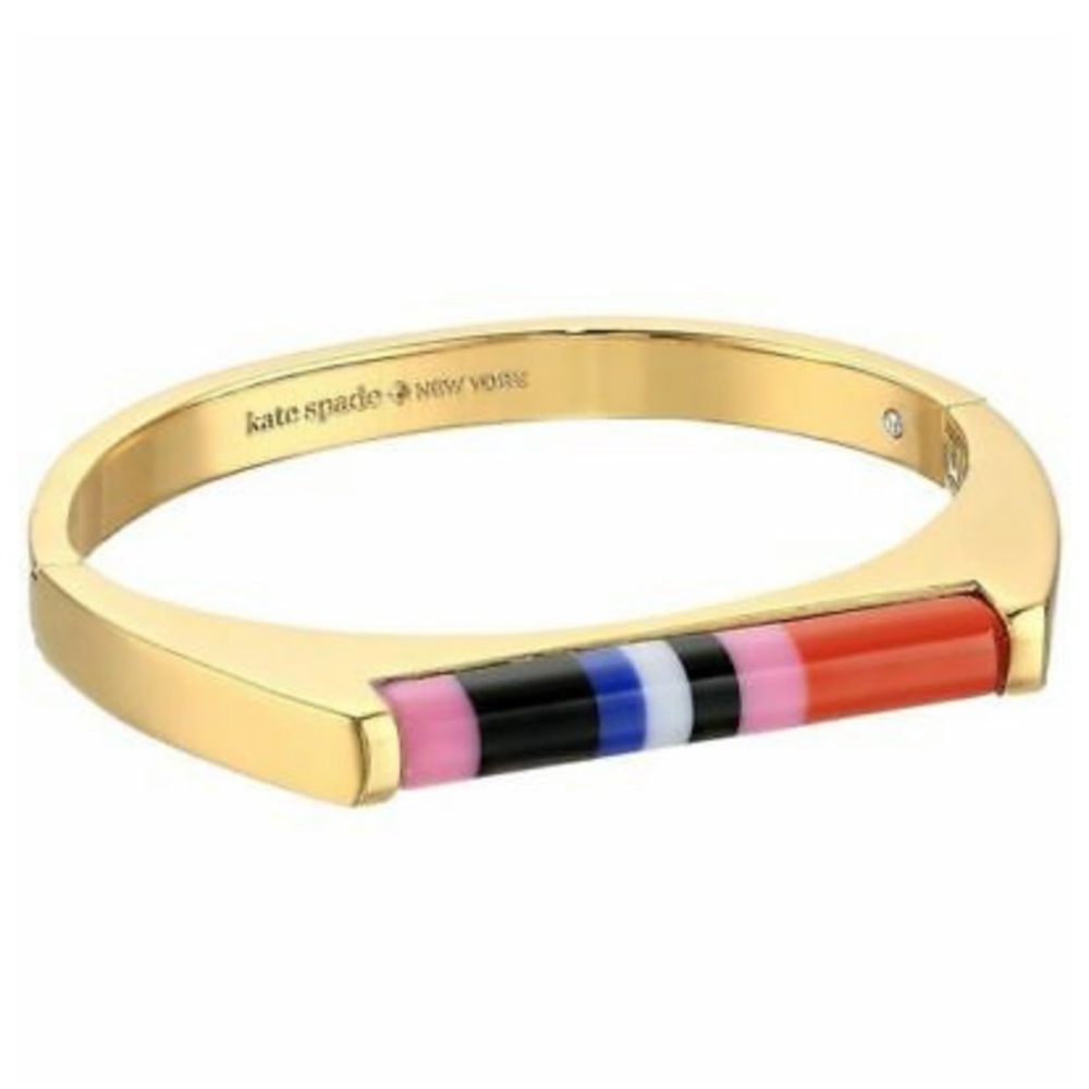 kate spade Gold Enamel Squared Bangle Bracelet